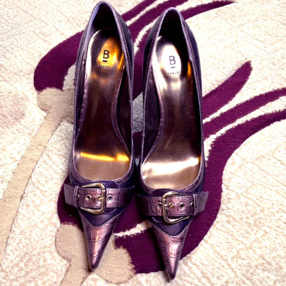 Bakers Brown Buckle Pumps